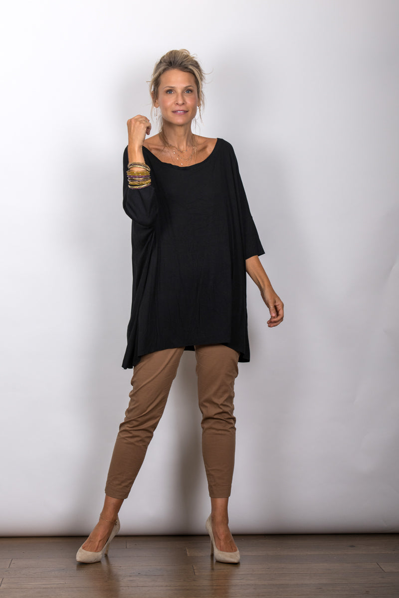 TOKYO חולצת אוברסייז שחורה