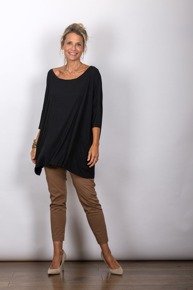 TOKYO חולצת אוברסייז שחורה