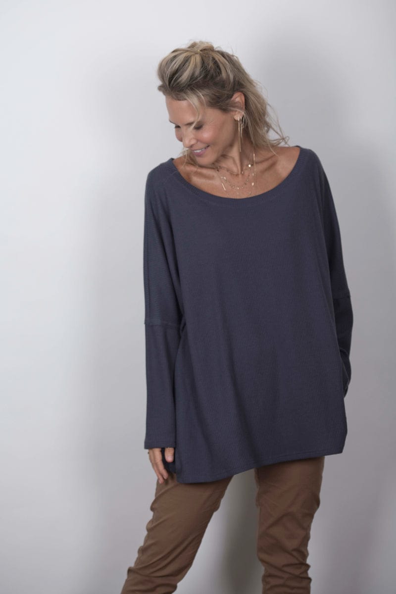 LARRY חולצה אוברסייז אפור