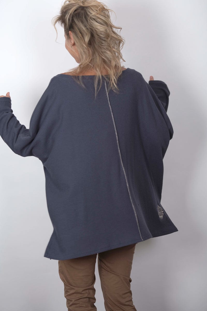 LARRY חולצה אוברסייז אפור