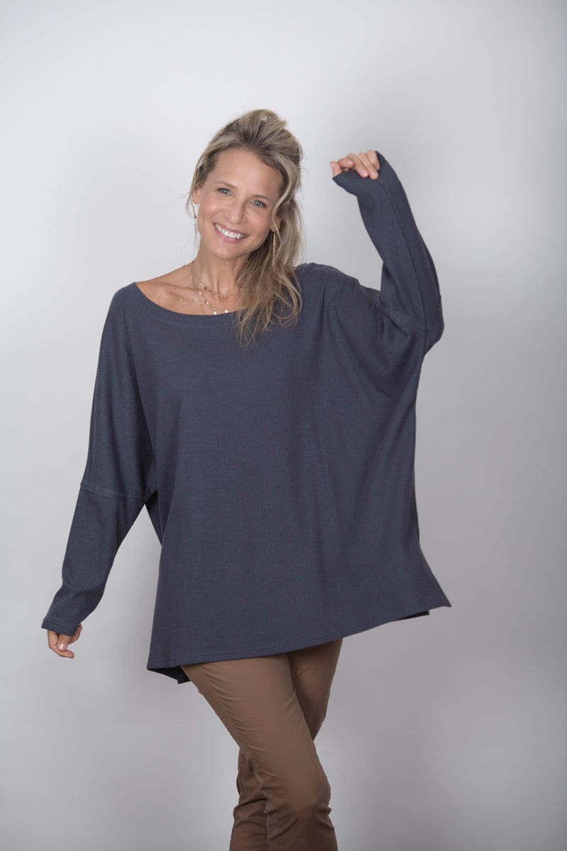 LARRY חולצה אוברסייז אפור