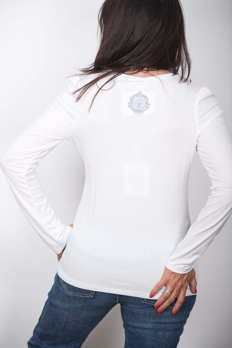 SAGIE  חולצה בייסיק לבנה