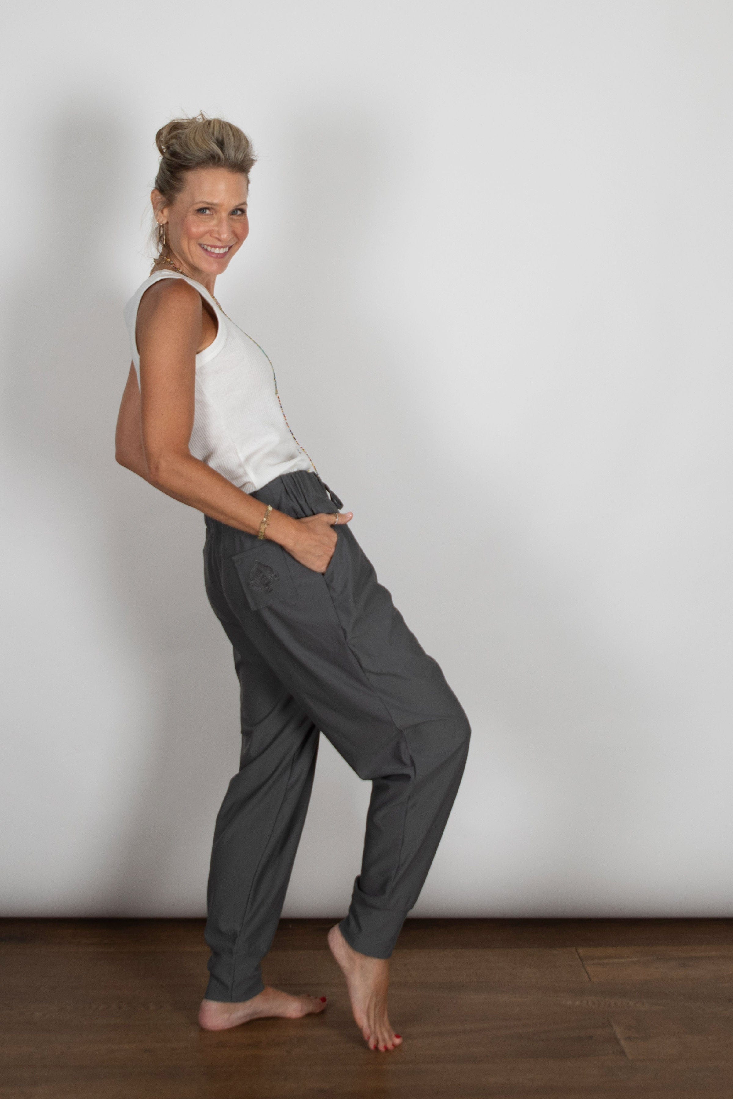 TAL PENS מכנסיים אפור