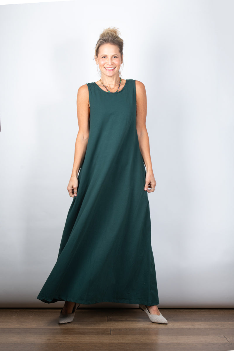 METIS שמלה מפתח ריצרצ ירוקה