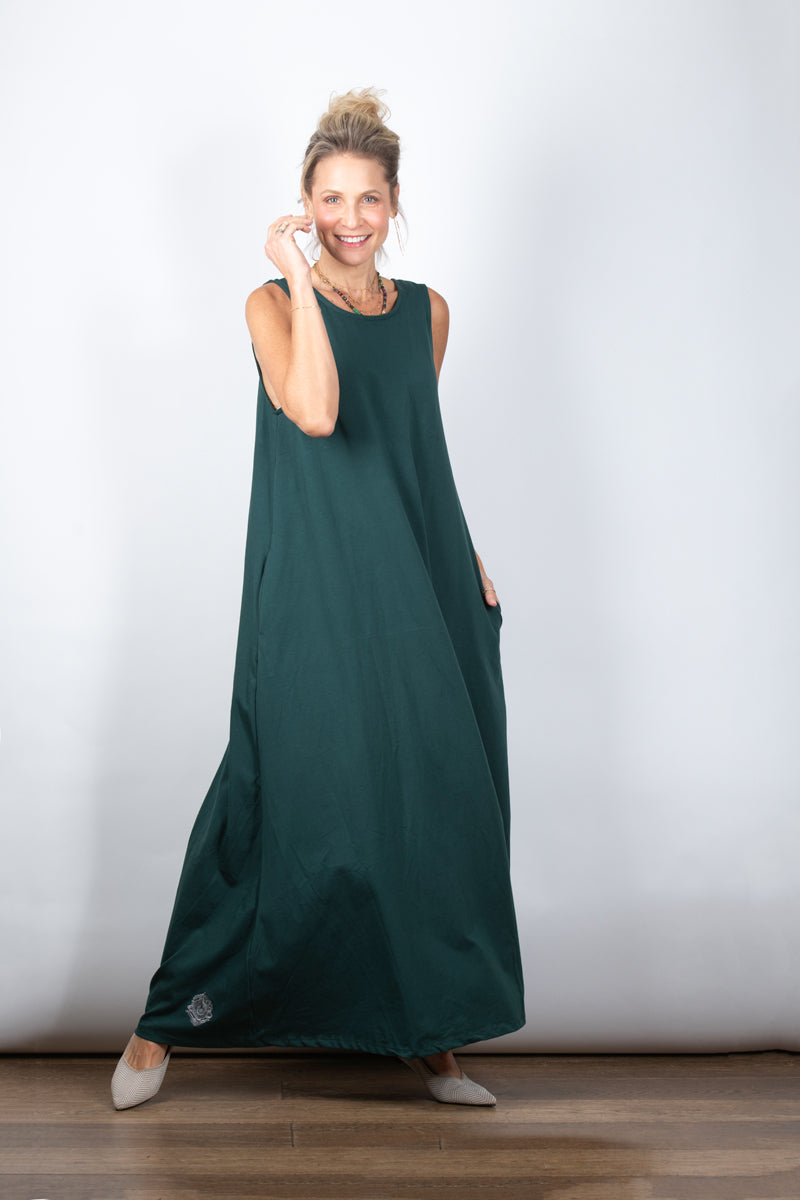 METIS שמלה מפתח ריצרצ ירוקה