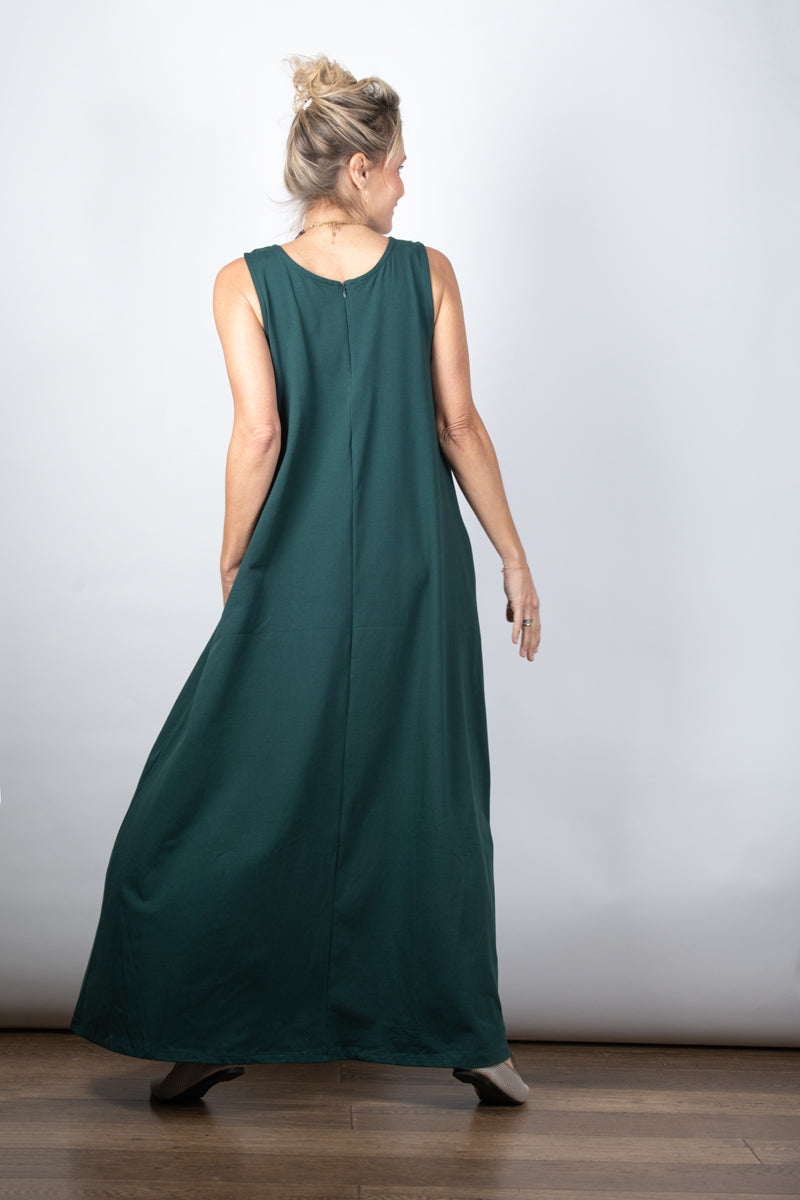 METIS שמלה מפתח ריצרצ ירוקה