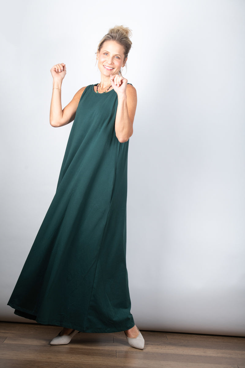 METIS שמלה מפתח ריצרצ ירוקה