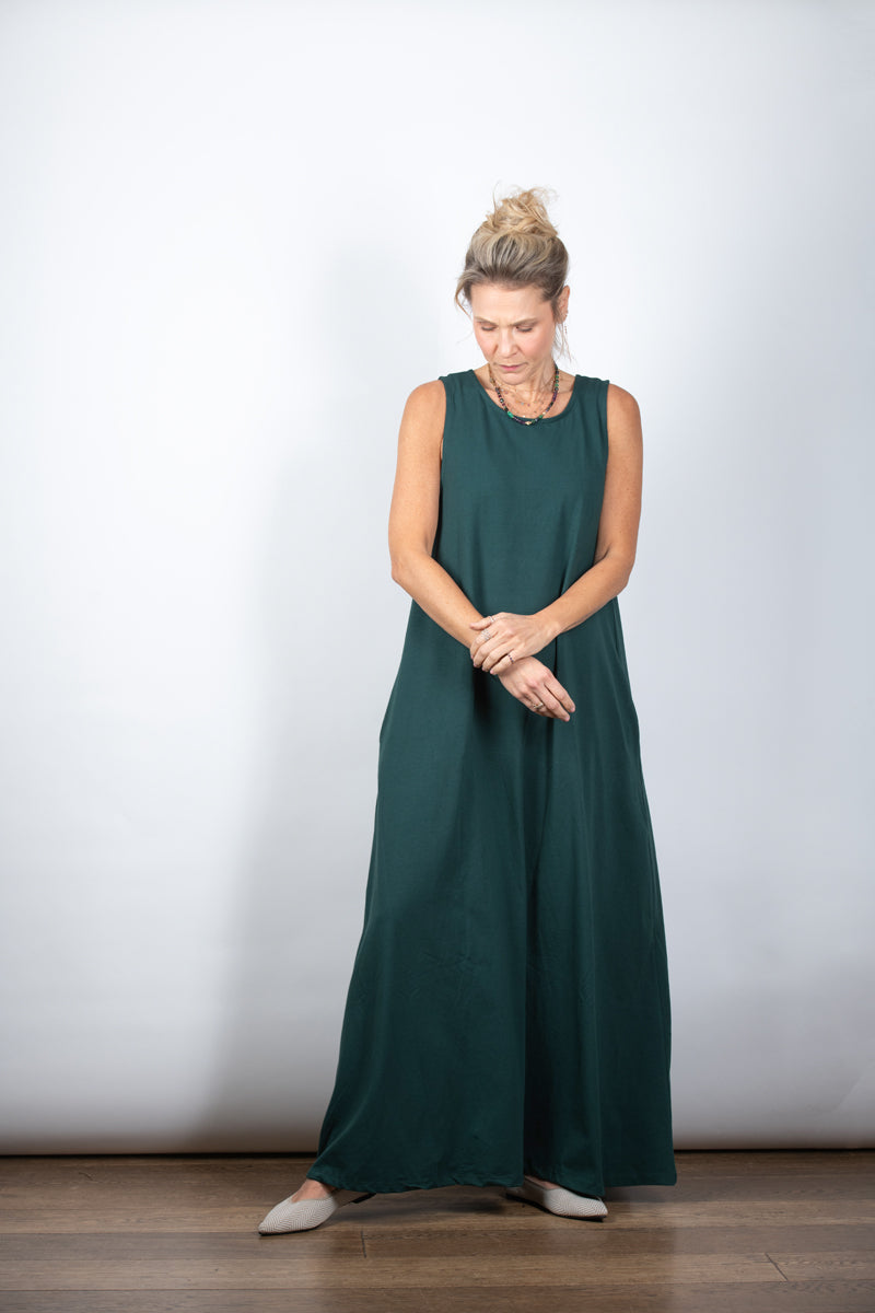 METIS שמלה מפתח ריצרצ ירוקה