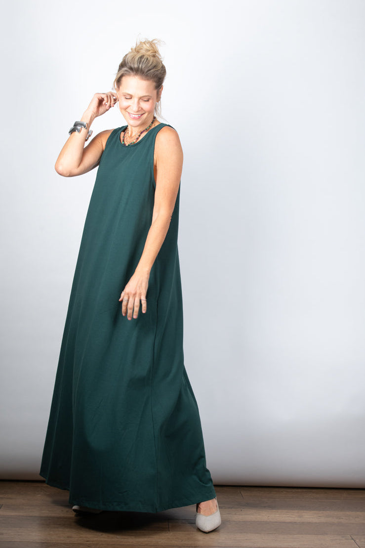 METIS שמלה מפתח ריצרצ ירוקה