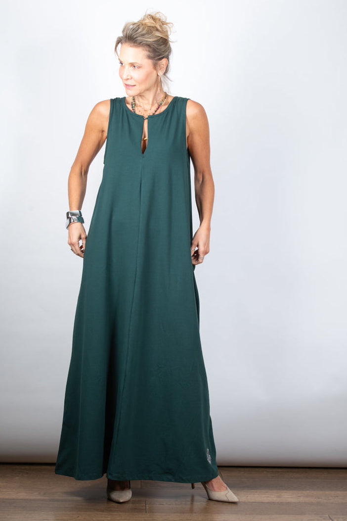 METIS שמלה מפתח ריצרצ ירוקה