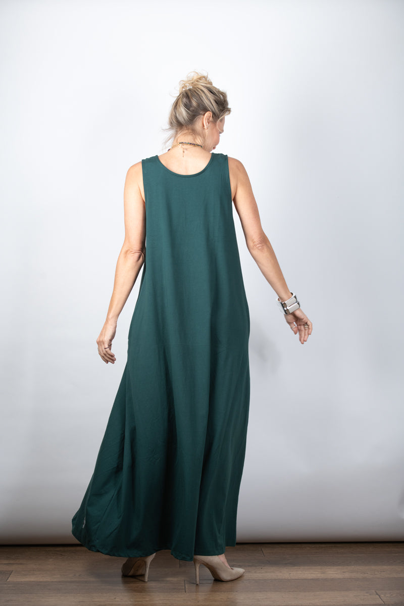 METIS שמלה מפתח ריצרצ ירוקה