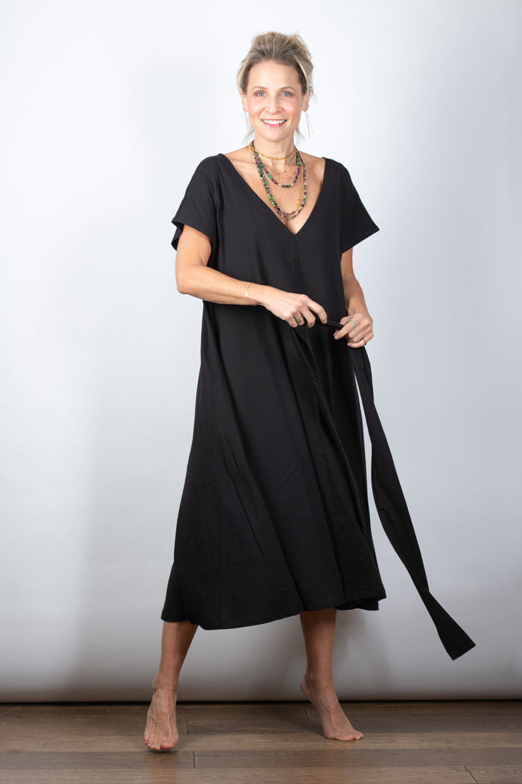 MERESLS שמלה שחורה אוברסייז