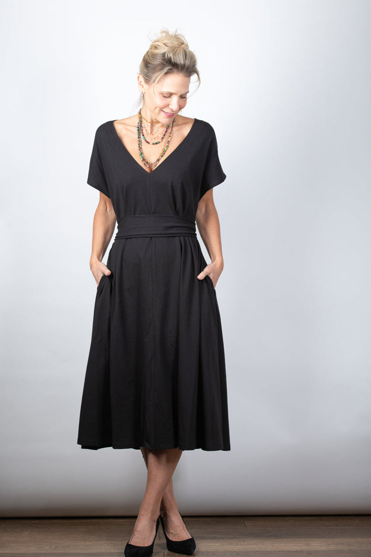 MERESLS שמלה שחורה אוברסייז