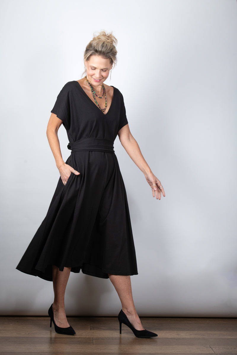 MERESLS שמלה שחורה אוברסייז