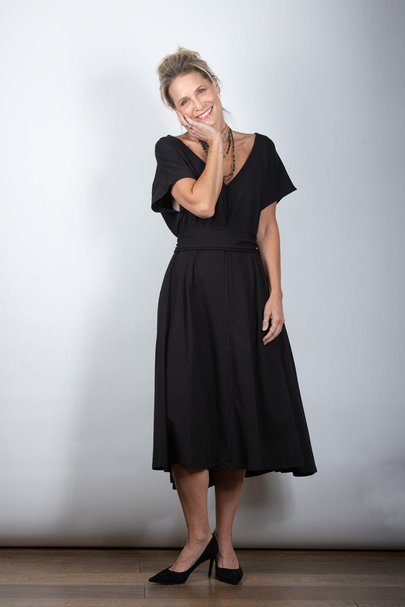 MERESLS שמלה שחורה אוברסייז