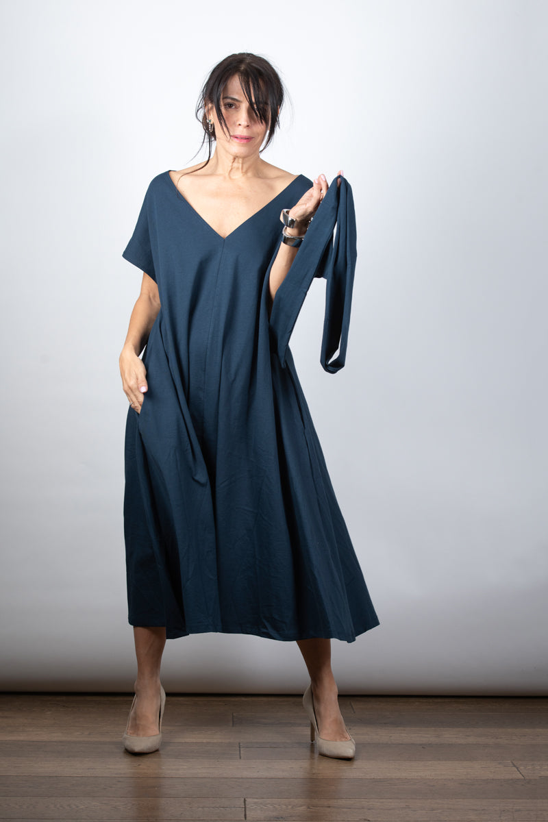 MERESLS שמלה כחולה אוברסייז