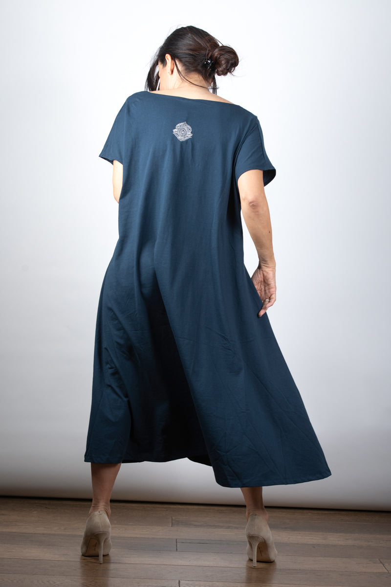 MERESLS שמלה כחולה אוברסייז