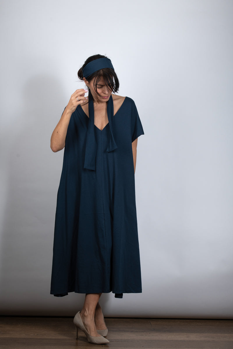 MERESLS שמלה כחולה אוברסייז