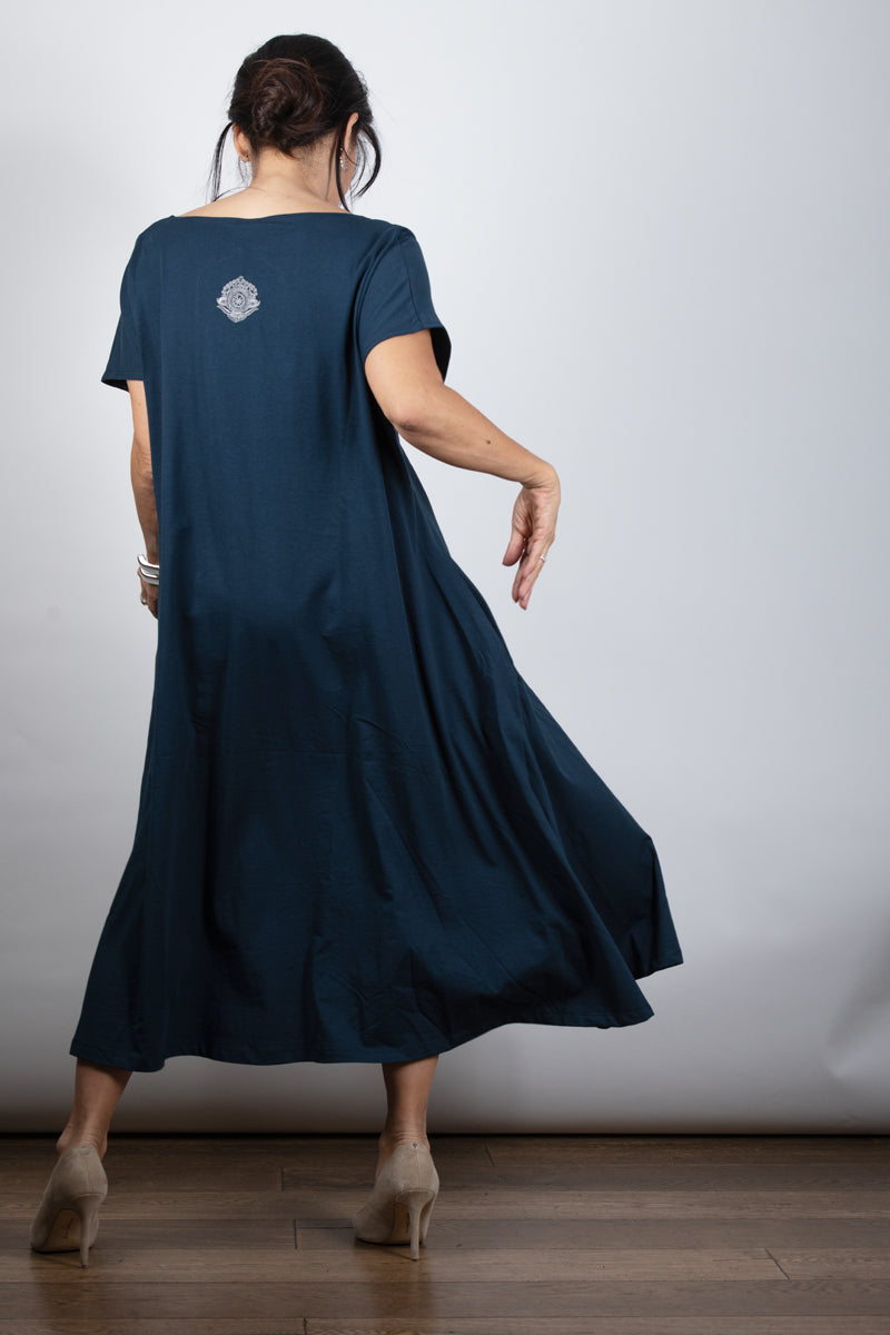 MERESLS שמלה כחולה אוברסייז