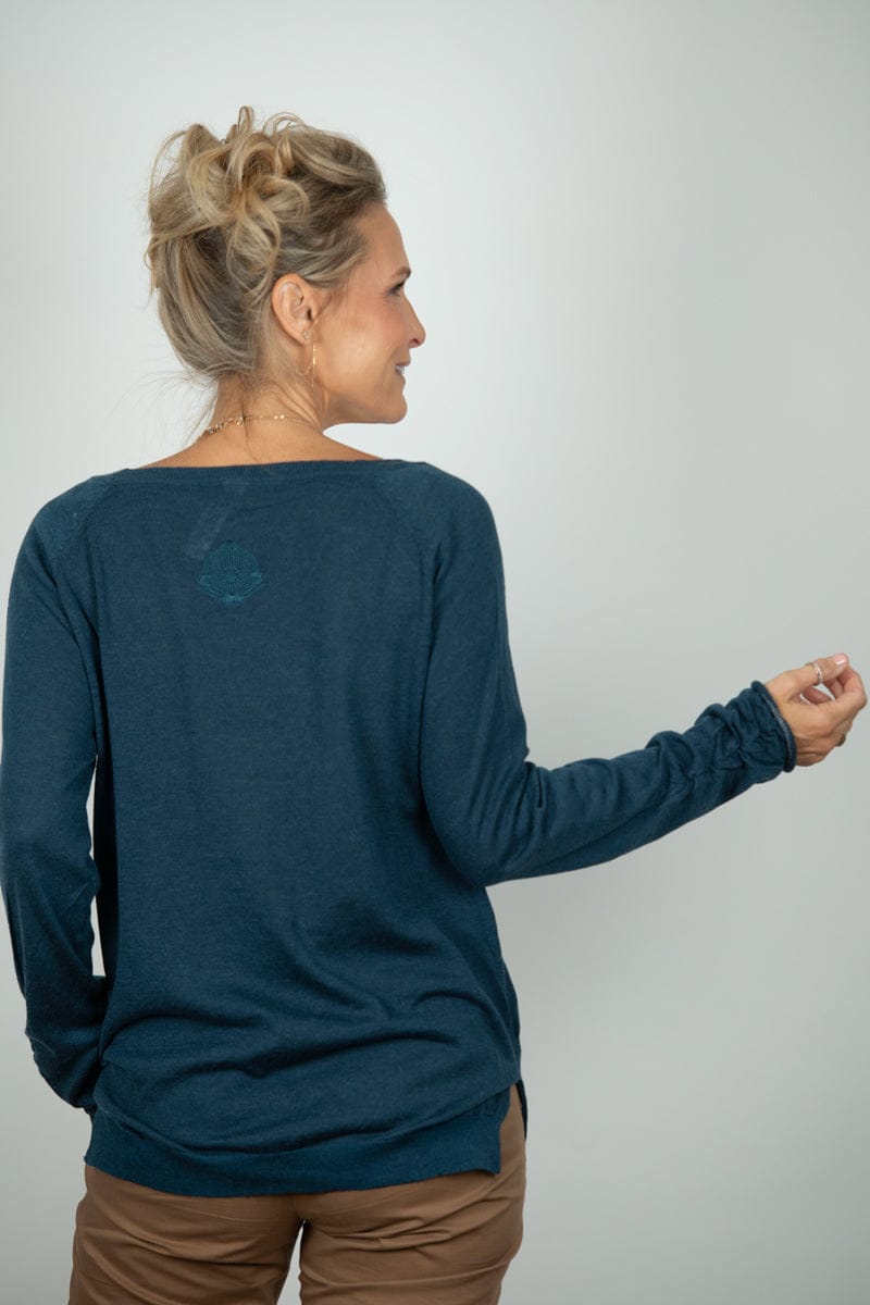 AURA סריג כחול קלאסי