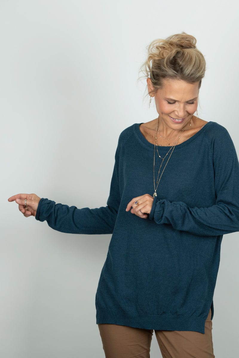 AURA סריג כחול קלאסי