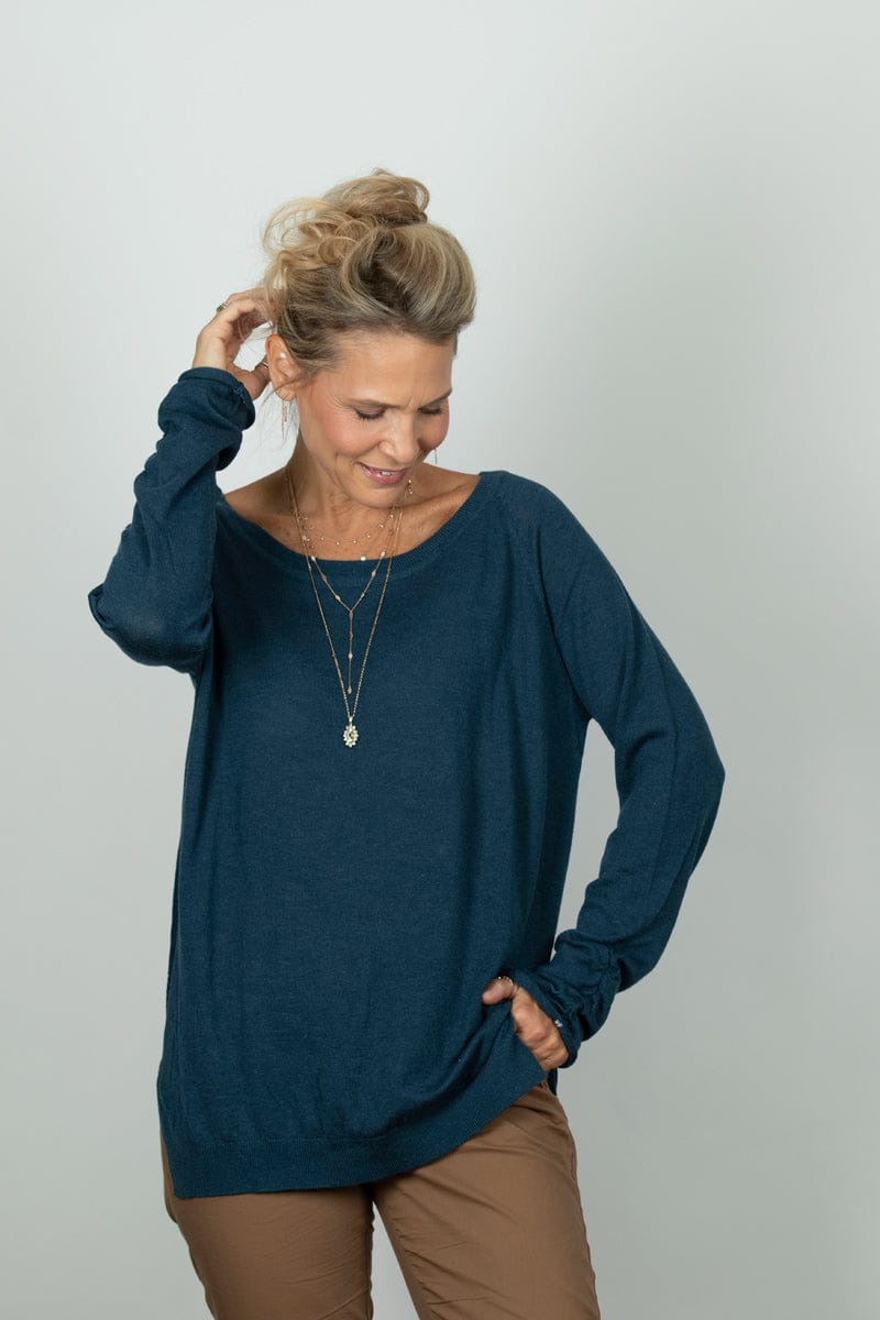 AURA סריג כחול קלאסי