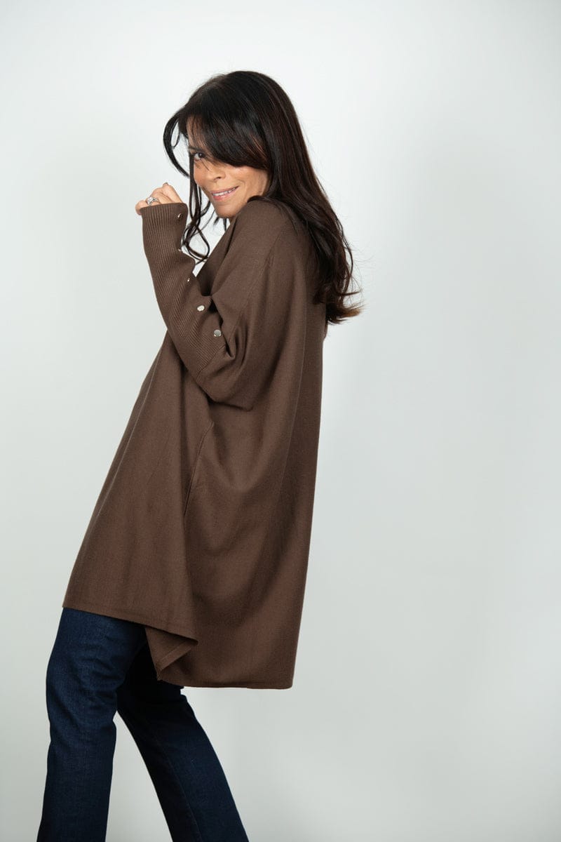 PULSE סריג אוברסייז חום גדול