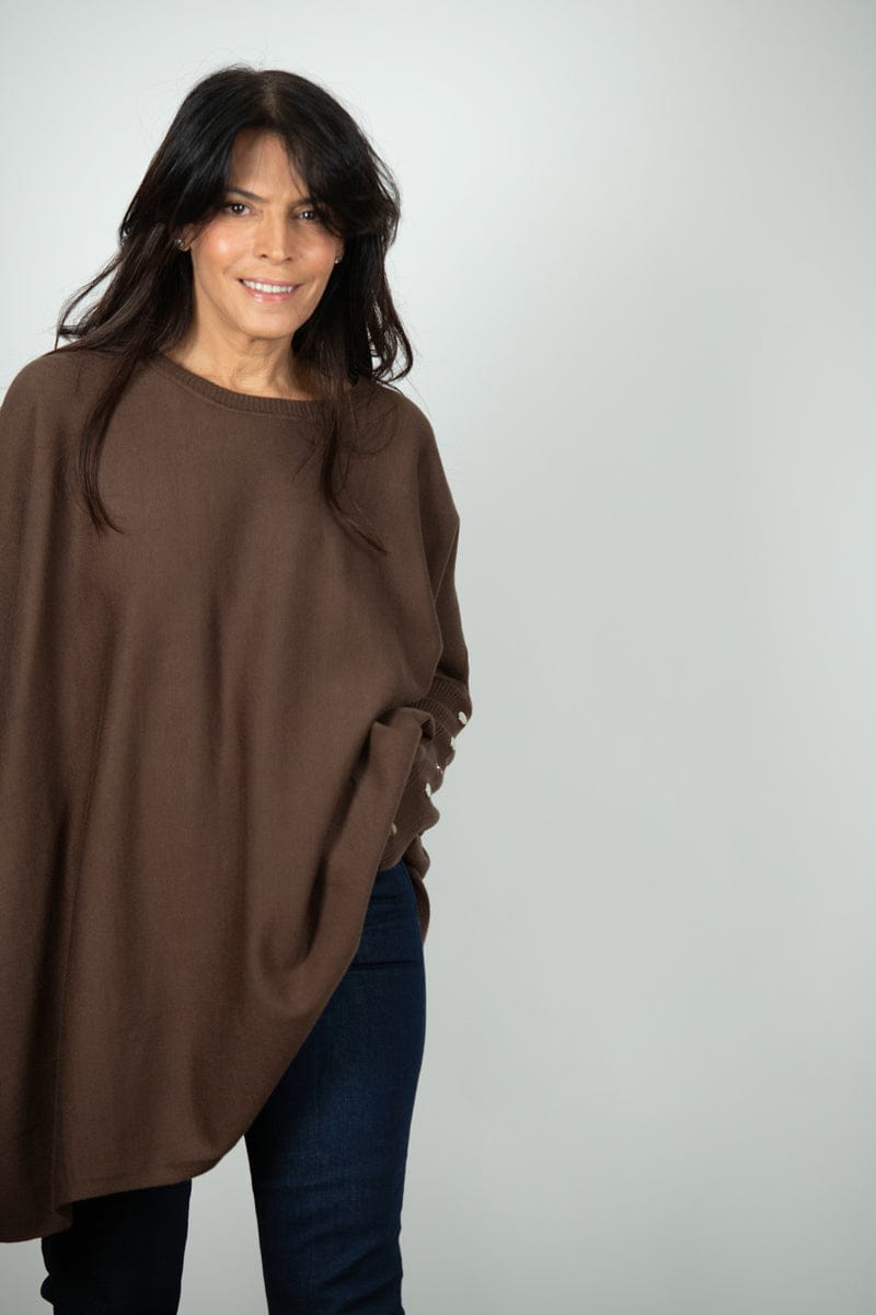 PULSE סריג אוברסייז חום גדול