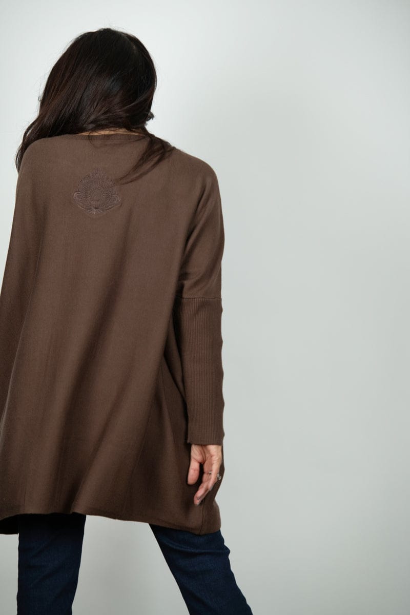 PULSE סריג אוברסייז חום גדול