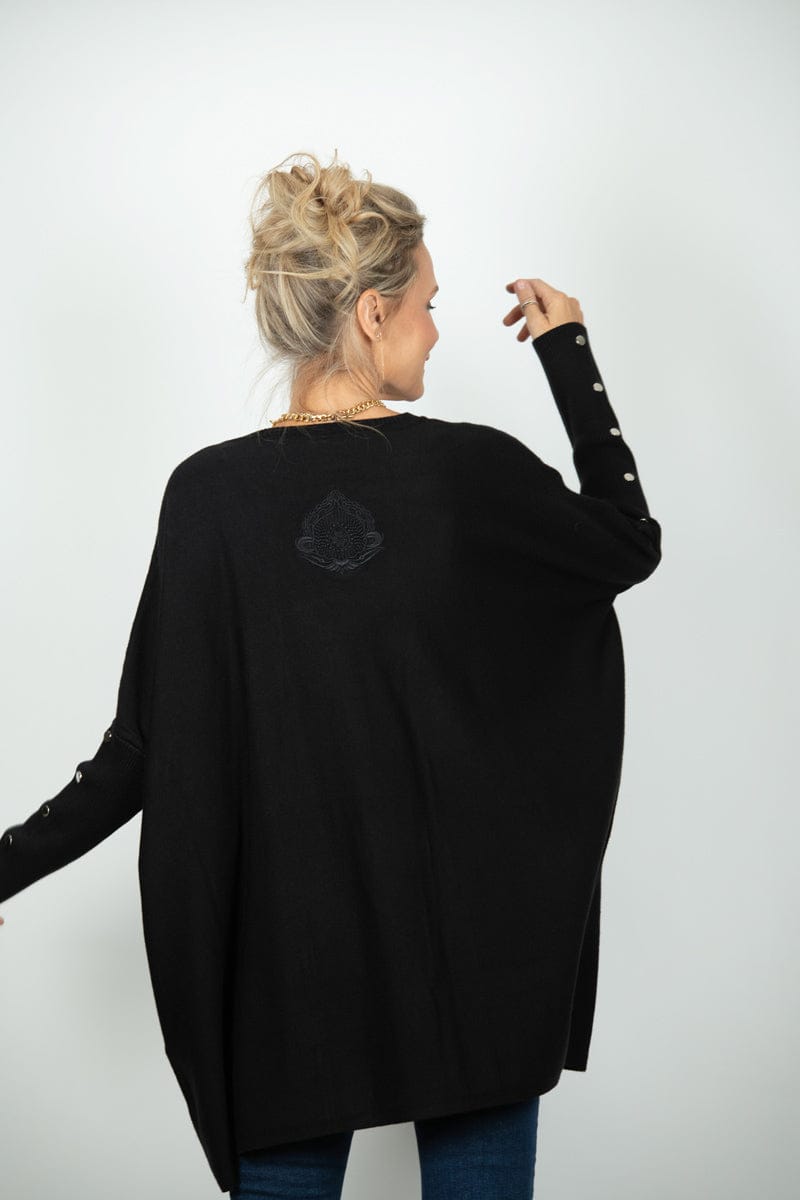 PULSE סריג אוברסייז שחור גדול