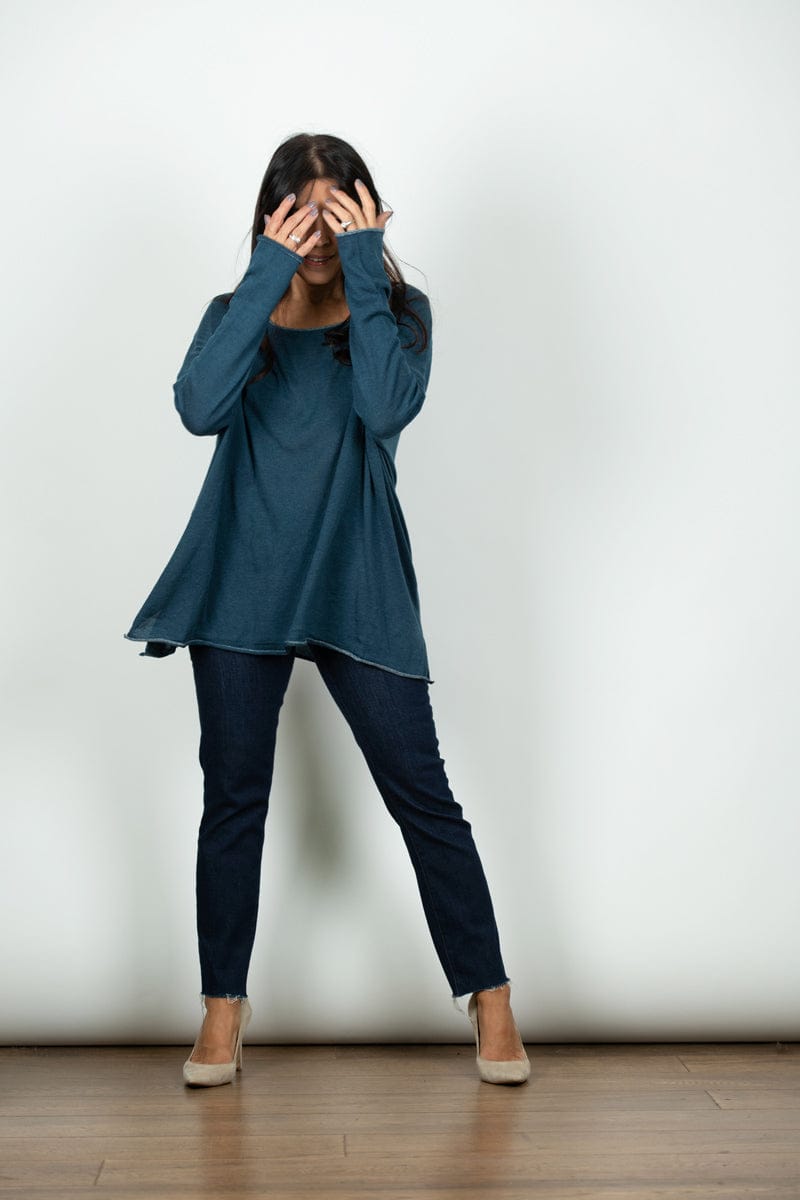 AURA סריג אוברסייז כחול