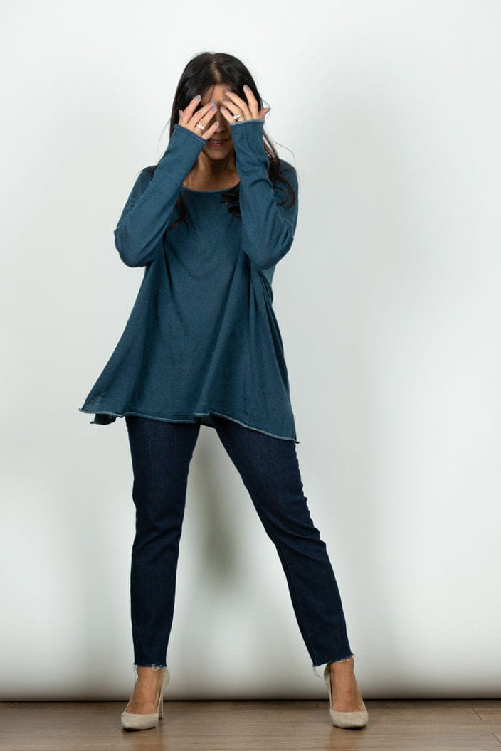 AURA סריג אוברסייז כחול