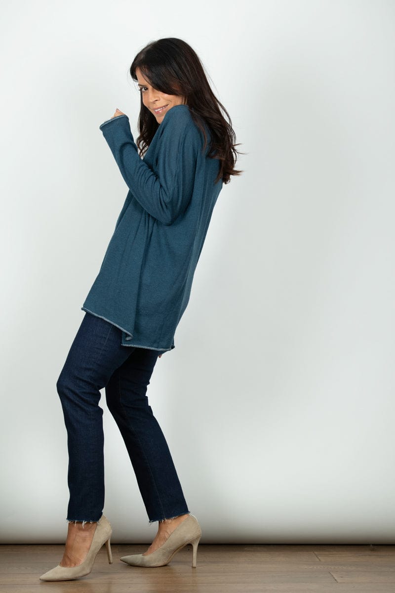 AURA סריג אוברסייז כחול