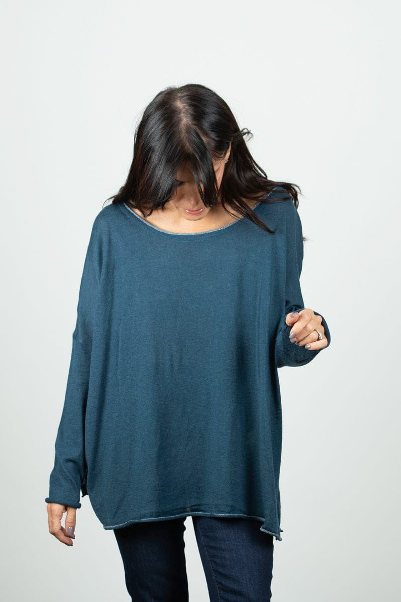 AURA סריג אוברסייז כחול