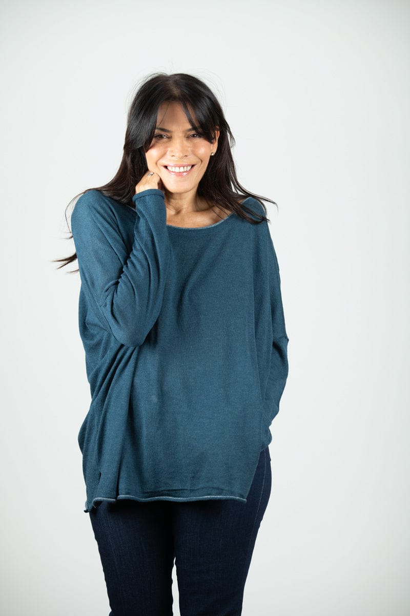 AURA סריג אוברסייז כחול