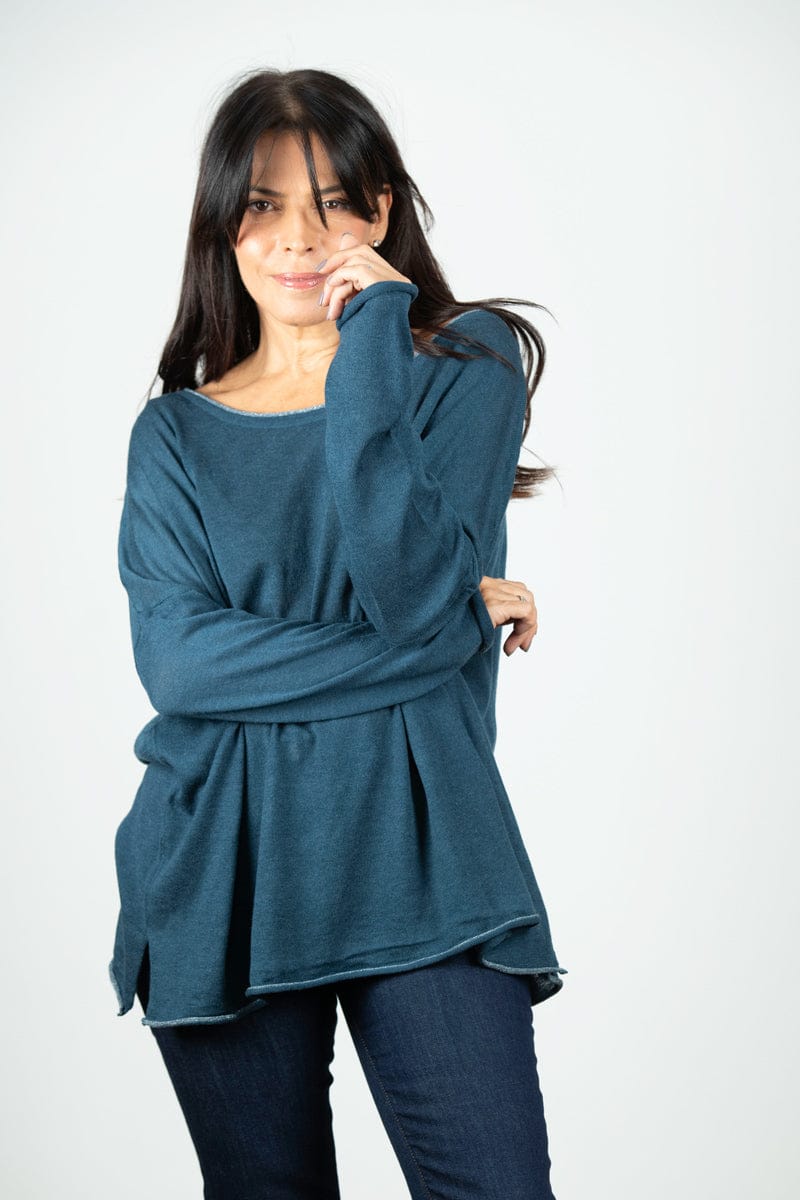 AURA סריג אוברסייז כחול