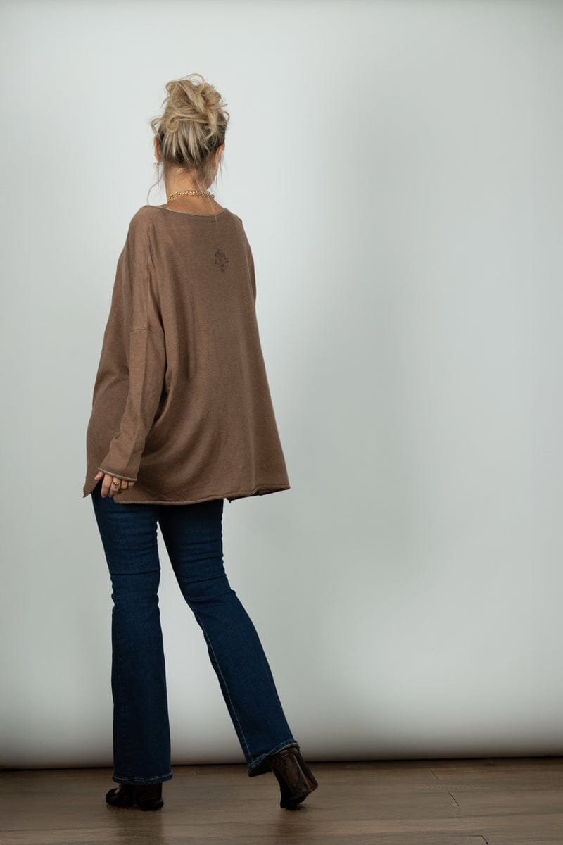 AURA סריג אוברסייז חום