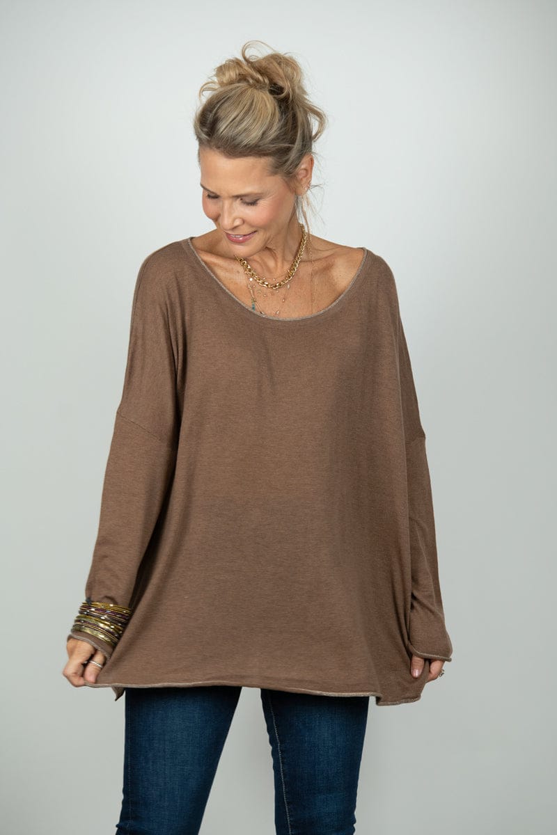 AURA סריג אוברסייז חום