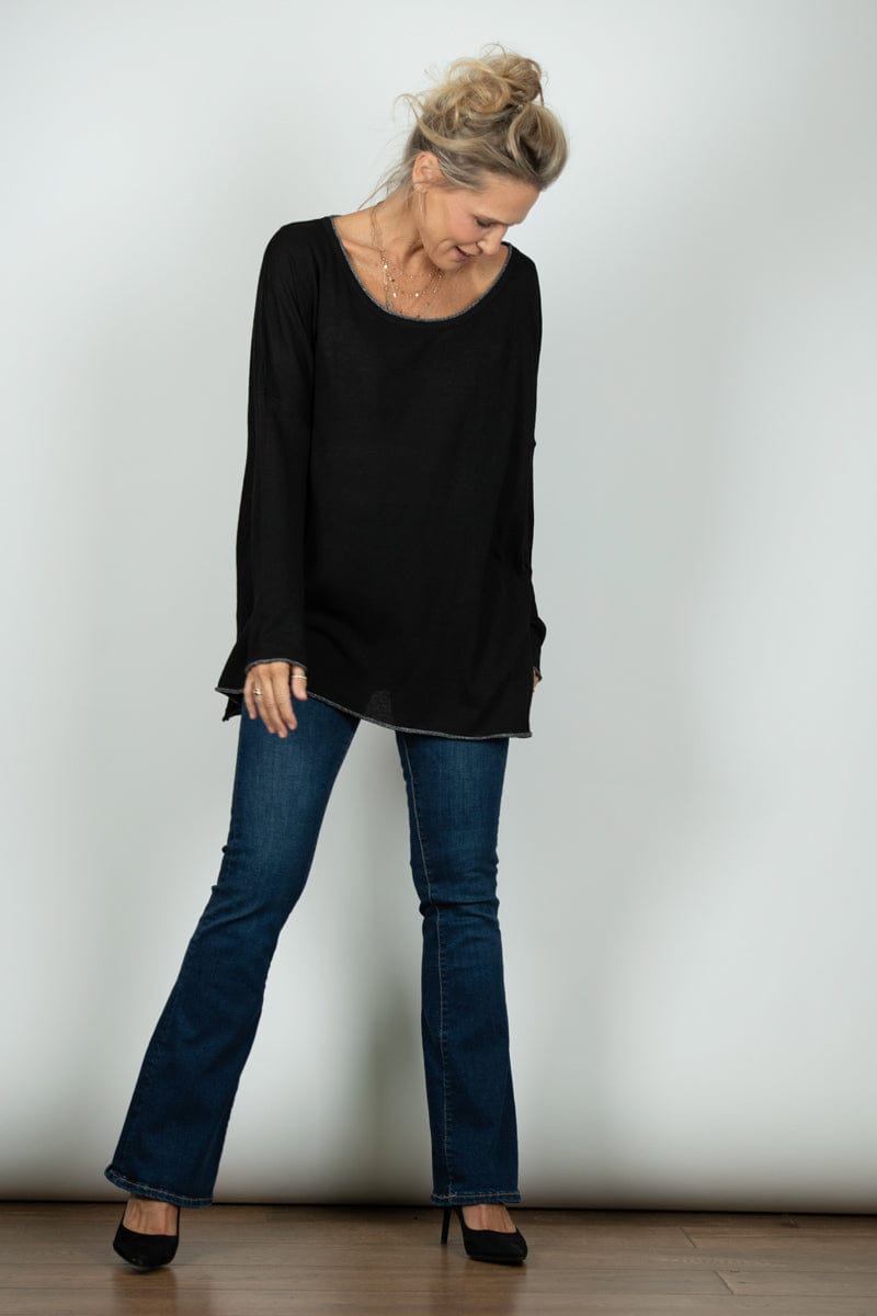 AURA סריג אוברסייז שחור