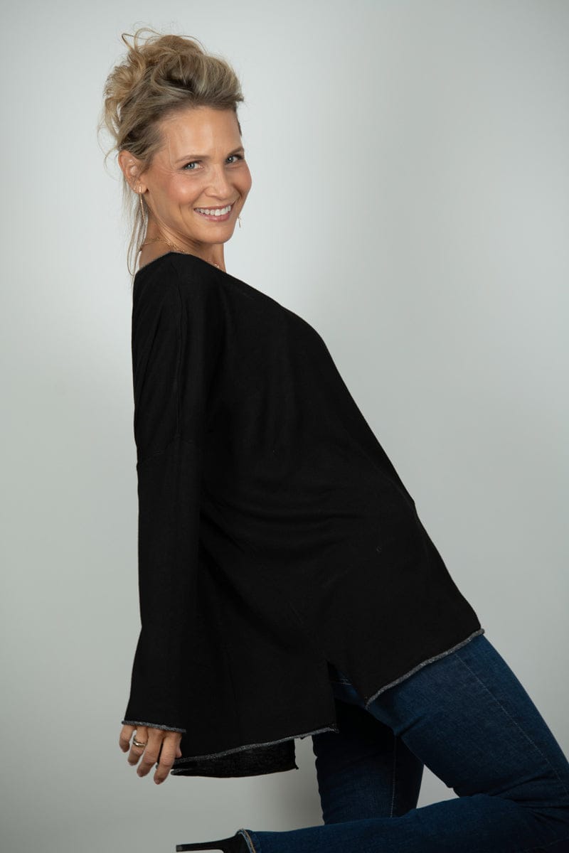 AURA סריג אוברסייז שחור