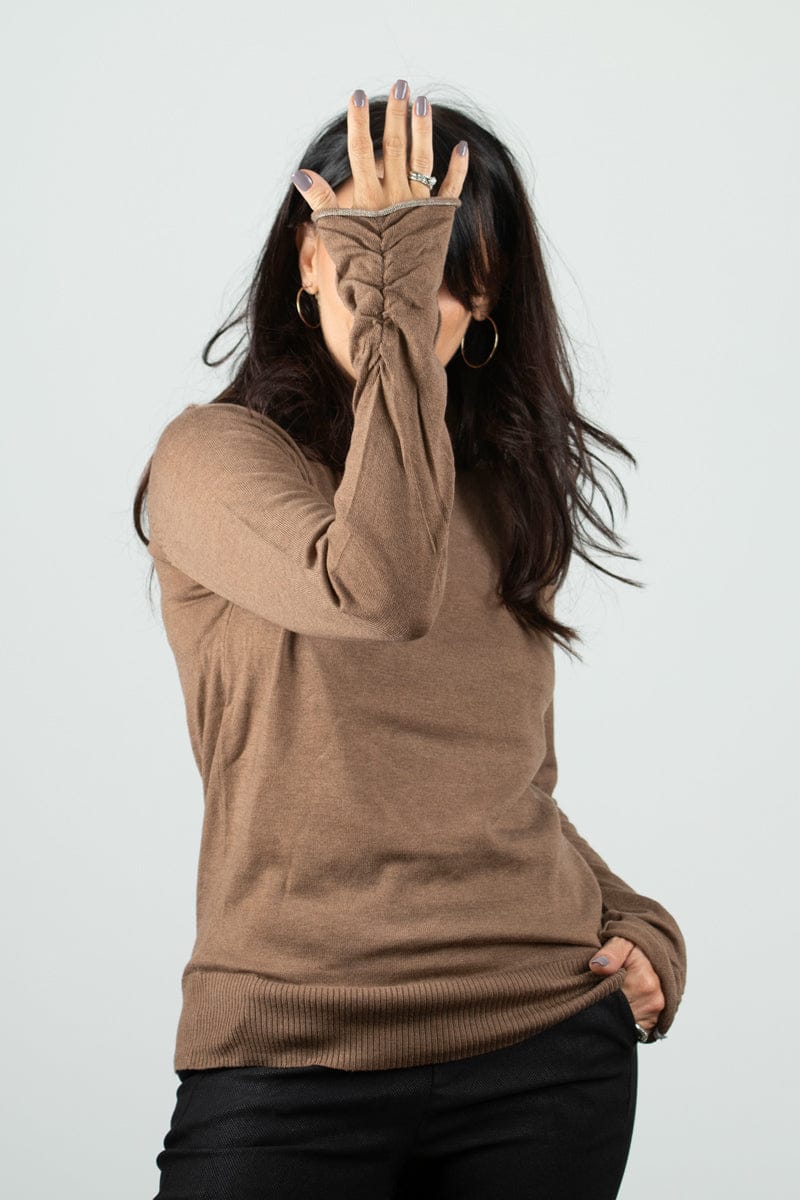 BLOOM סריג גולף חום