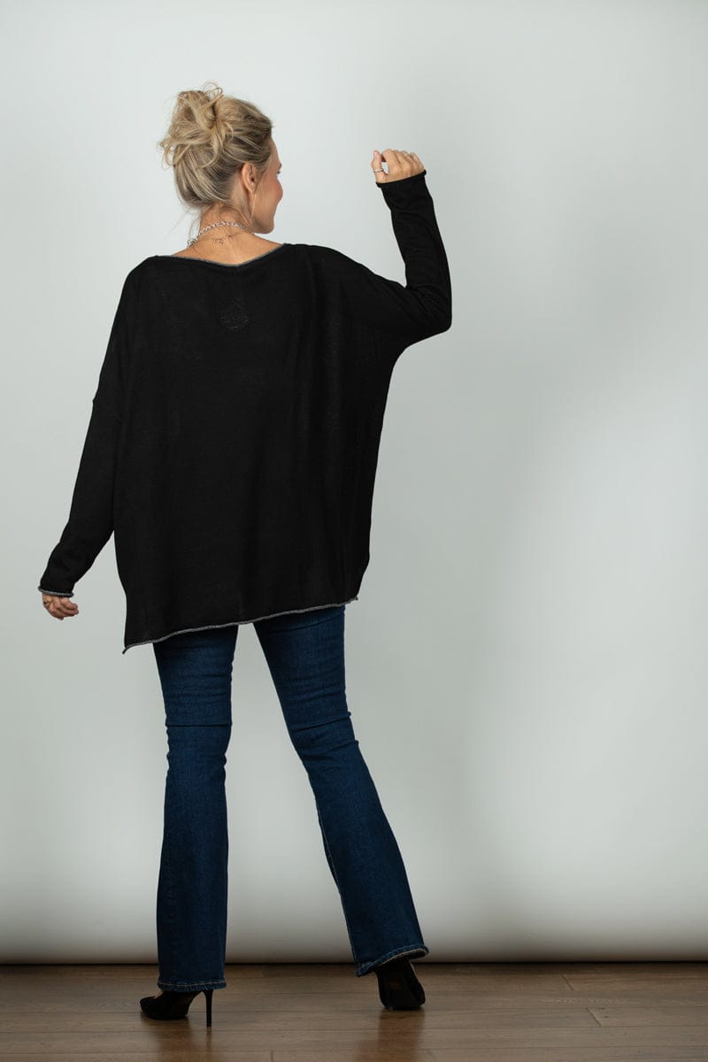 AURA סריג אוברסייז שחור