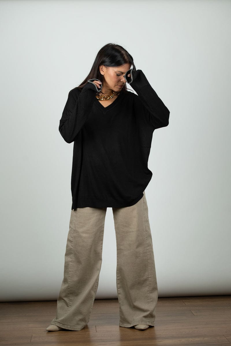 FROST אוברסייז V סריג שחור