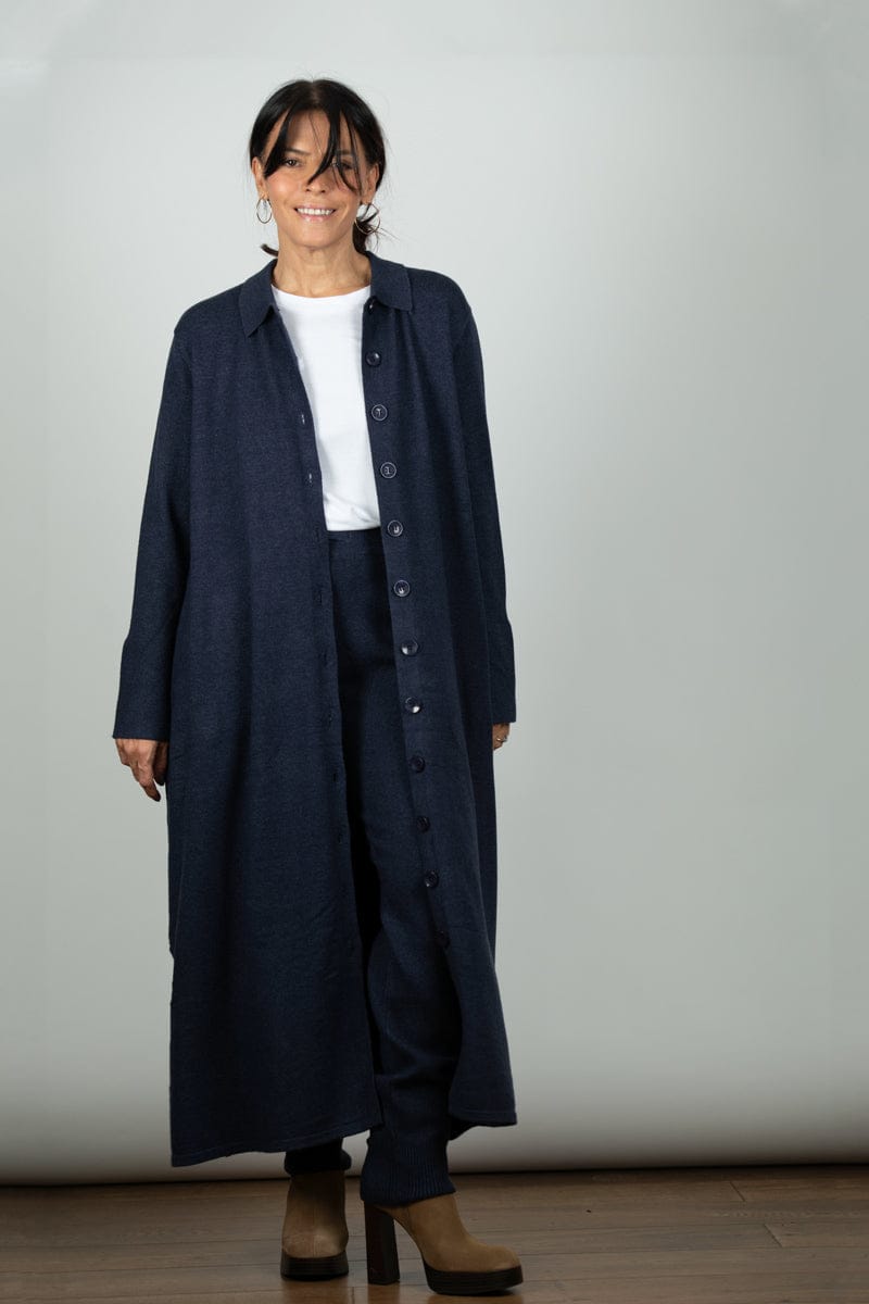 WHISPER שמלת סריג כחולה