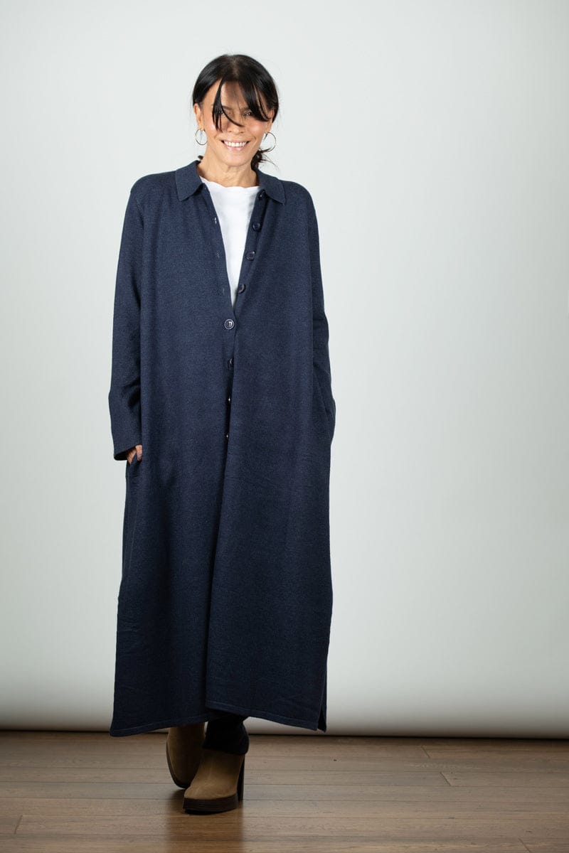 WHISPER שמלת סריג כחולה