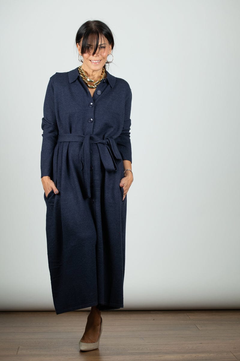 WHISPER שמלת סריג כחולה