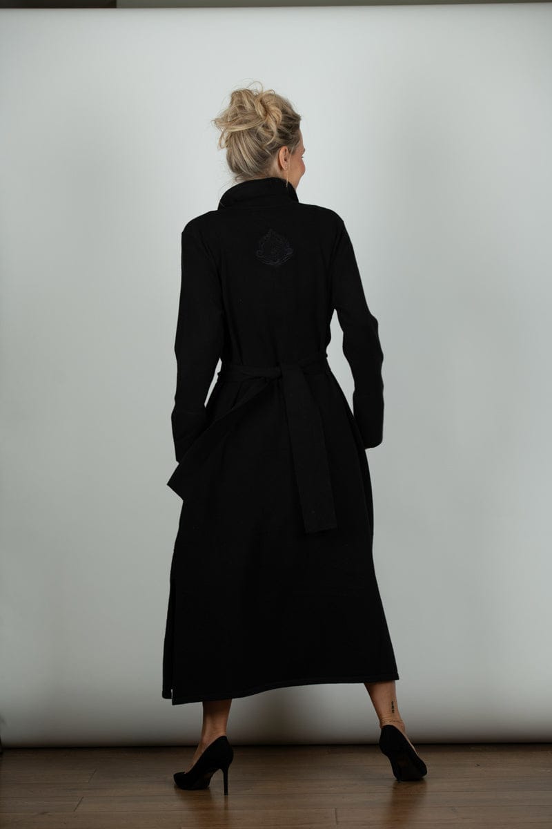 WHISPER שמלת סריג שחורה