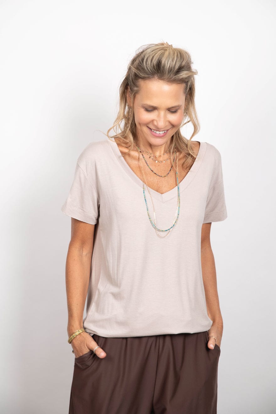 AMOS V חולצה קאמל