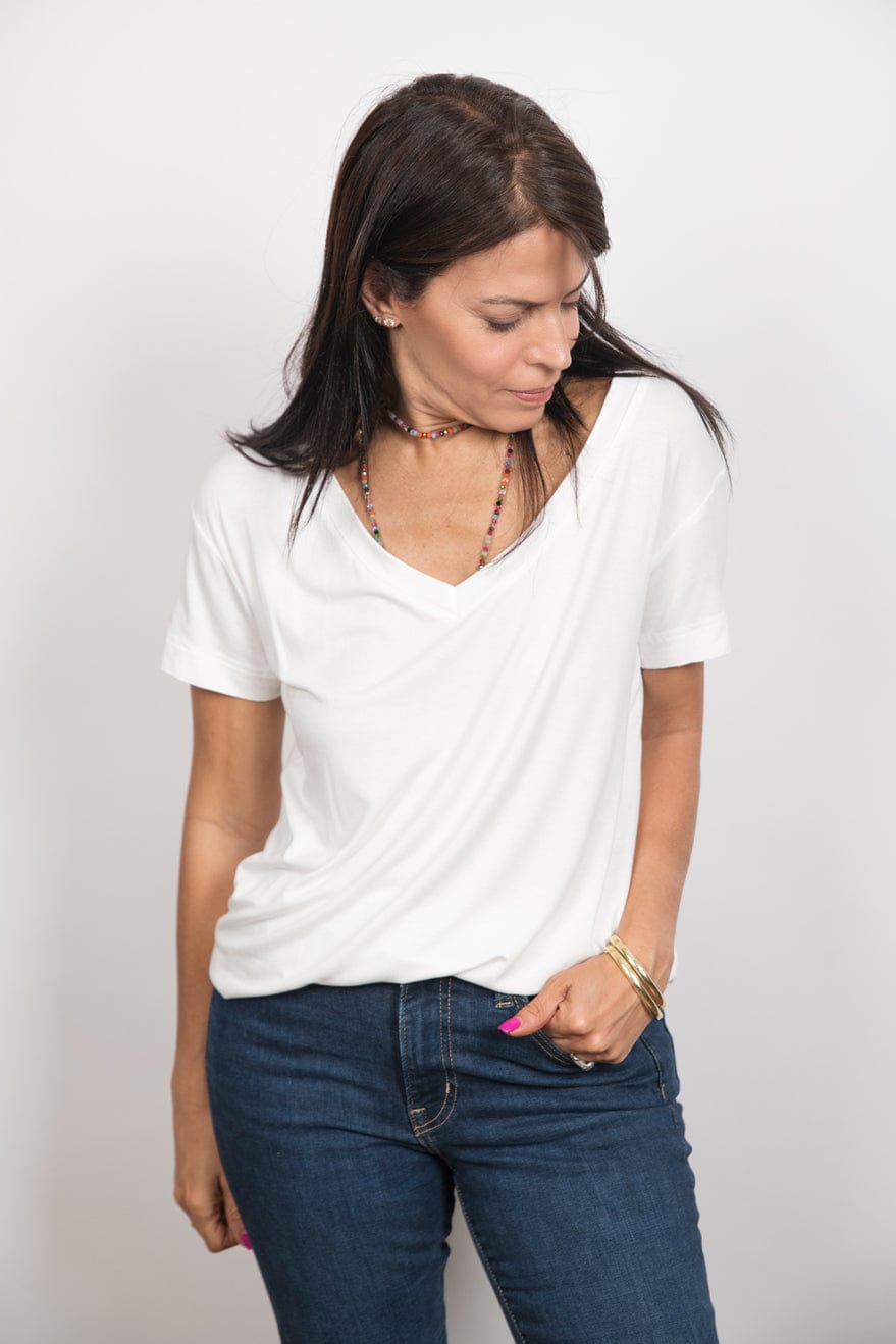 AMOS V חולצה לבנה