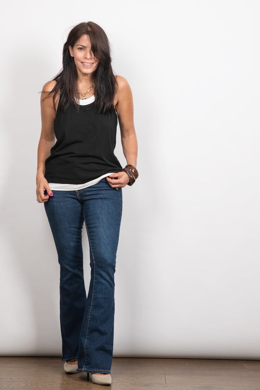 GUY גופיה שחור לבן